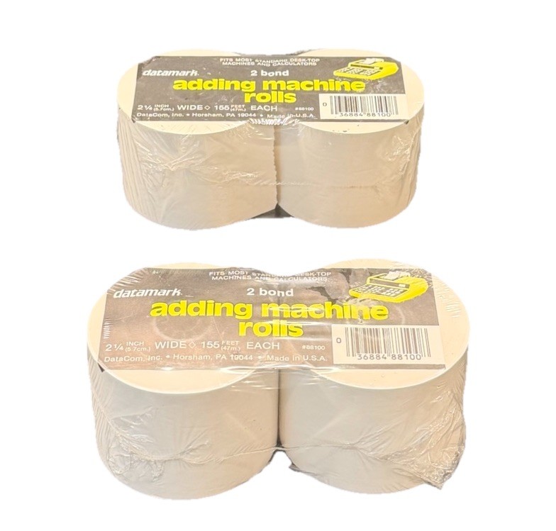 Data Mark Adding Machine Rolls 2 1/4 wide 155 ft Each Fits Most Standard 2 -2 Pk