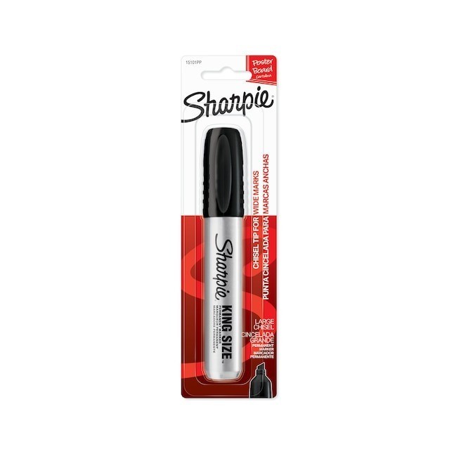 SHARPIE KING SIZE LARGE FELT CHISEL TIP PERMANENT BLACK MARKER !!!!!!!!!!!!!!!!!