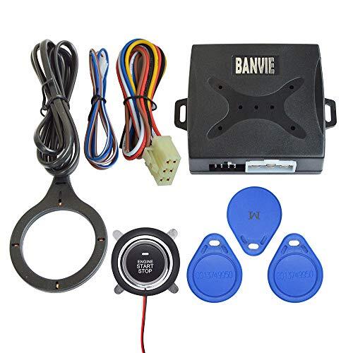Car Alarm System RFID Push Engine Start Button & Keyless Go System for Vehicl...