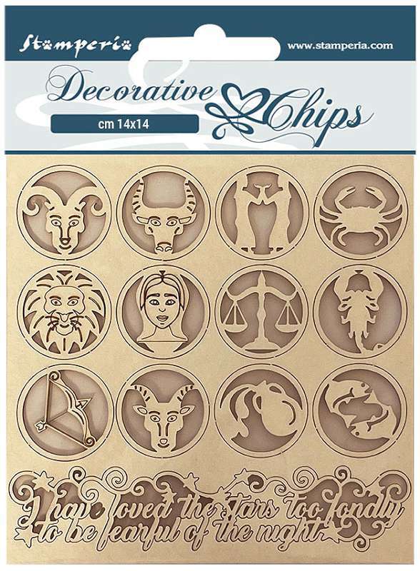 Stamperia Decorative Chips 5.5"X5.5" Symbols, Alchemy