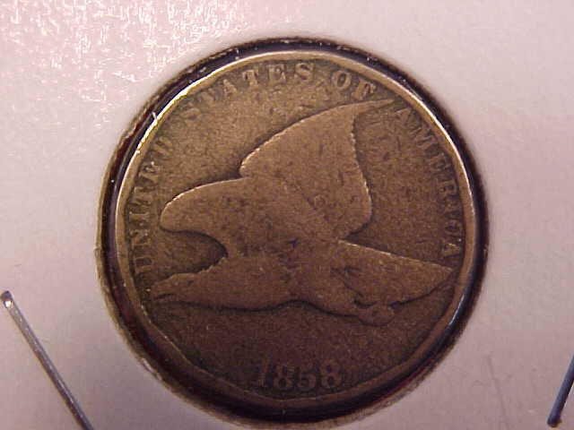 1858 FLYING EAGLE CENT - SMALL LETTERS - VG - SEE PICS! - (X3010)