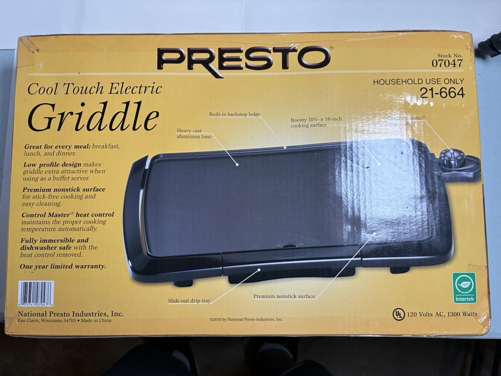 Presto Cool Touch Electric Griddle 07047