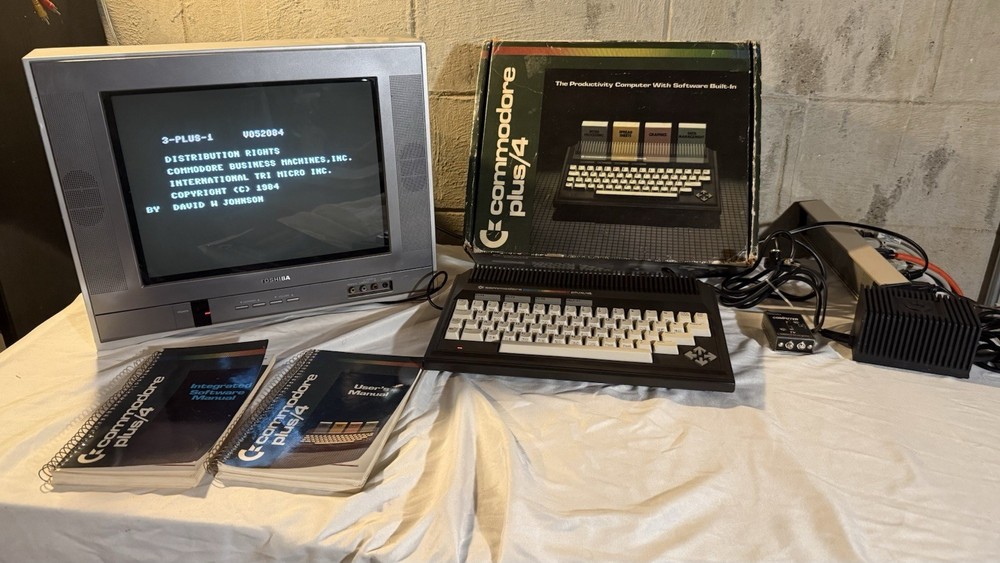 WORKING Commodore Plus/4 In Box With PSU Manuals Retro Vintage Computer Tested