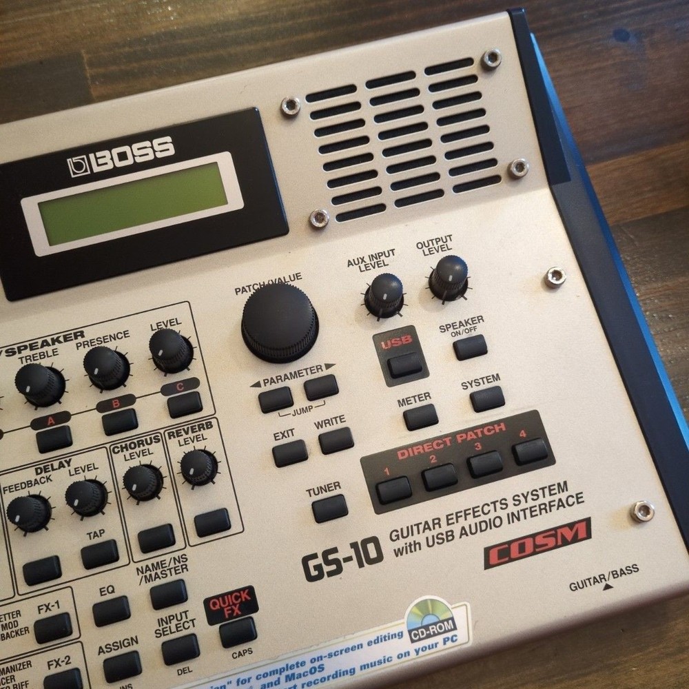 BOSS GS-10 Guitar Multi Effects Processor USB Audio Interface COSM Simulator