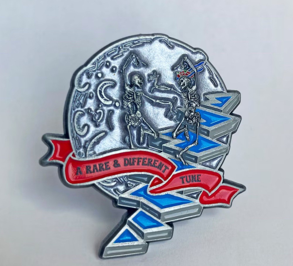 A RARE & DIFFERENT TUNE - Silver Grateful Dead inspired pin