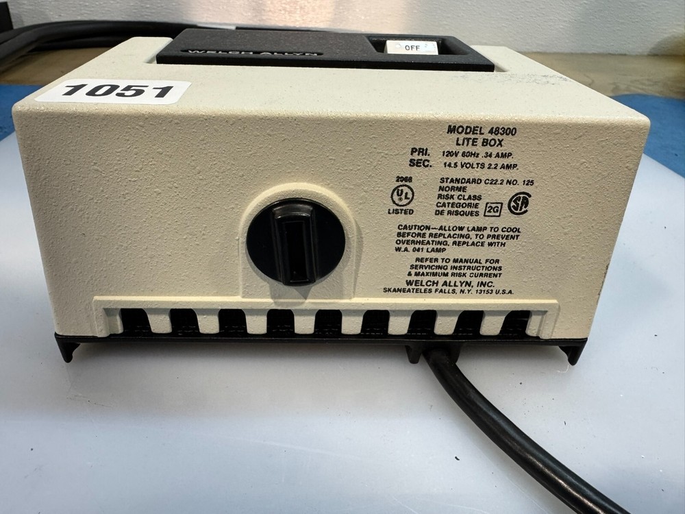 Welch Allyn Moddel 48300 Light Source Lite Box
