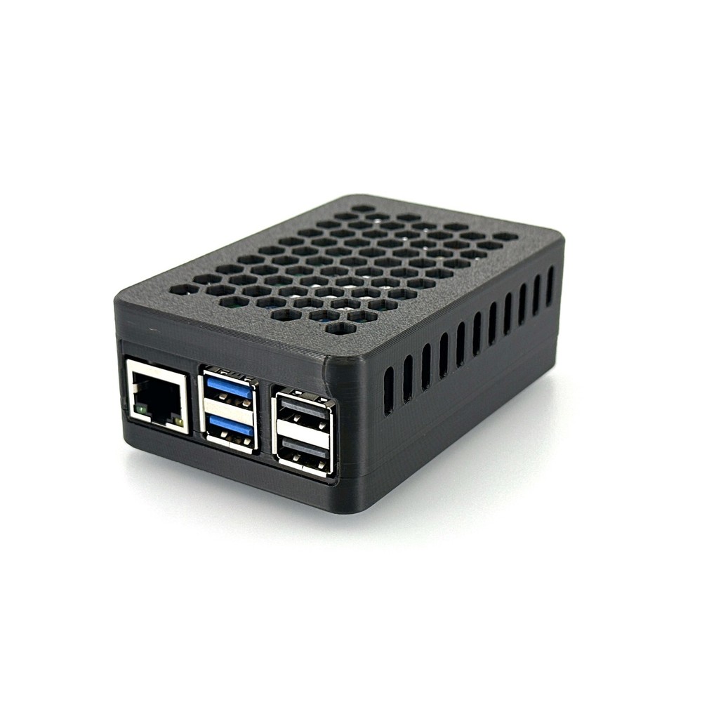 Raspberry Pi 5 Case for Official Raspberry Pi M.2 Hat+, Custom 3D-Printed