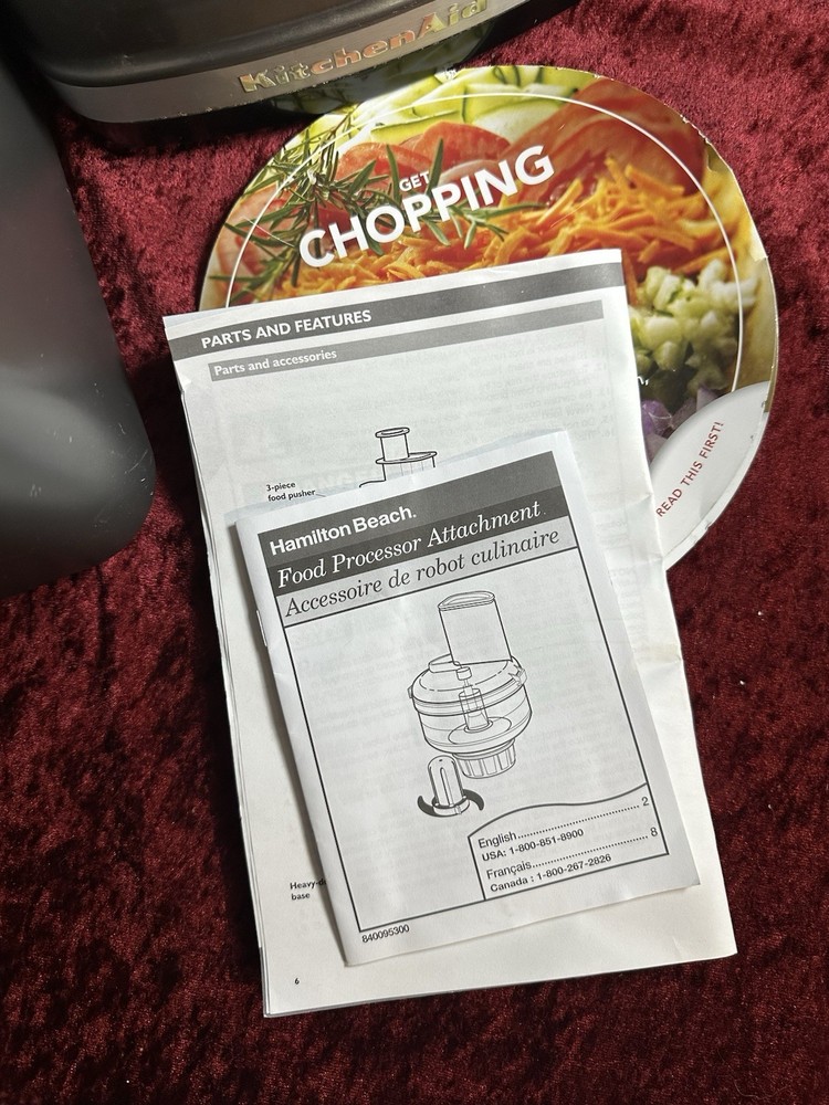 KitchenAid 13 Cup Food Processor With Original Attachments Tested And Sharp!!!!