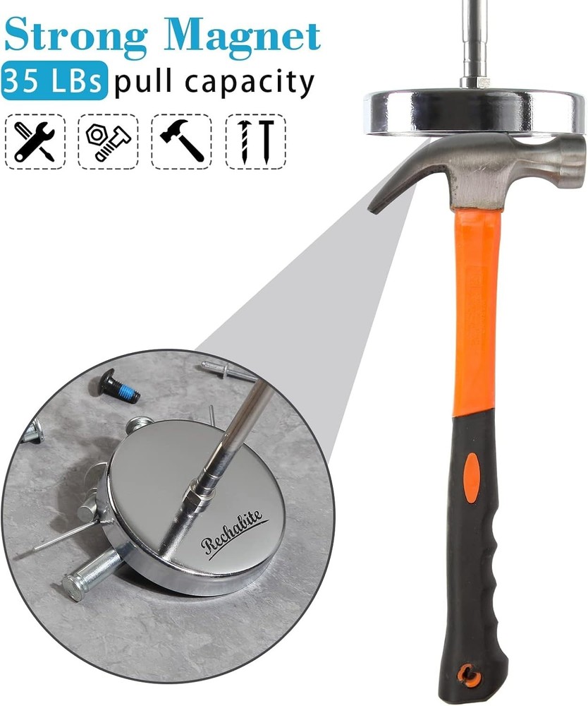 Telescoping Magnetic Sweeper Pickup Tool - 2 Pack