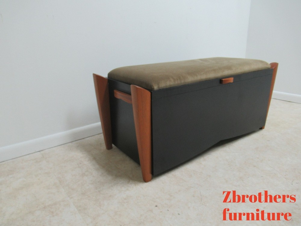 Custom Designer Post modern Teak Trunk Blanket Chest Bench Coffee table