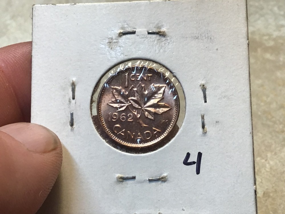 1962 Canadian One Cent Penny Uncirculated Canada From Original Roll