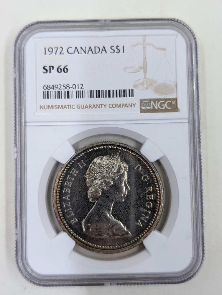 1972 Canada S$1 NGC SP66