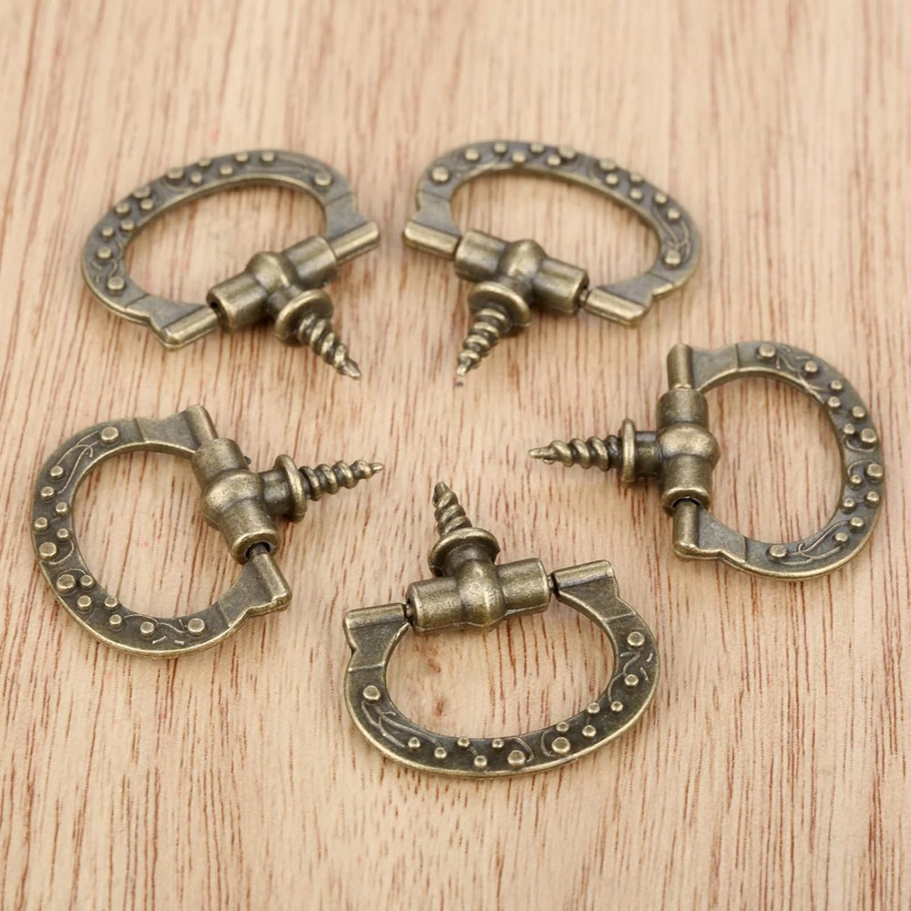 10Pcs Mini Cabinet Pulls, Self-Tapping Screws Knobs Handles for Jewelry Box Draw
