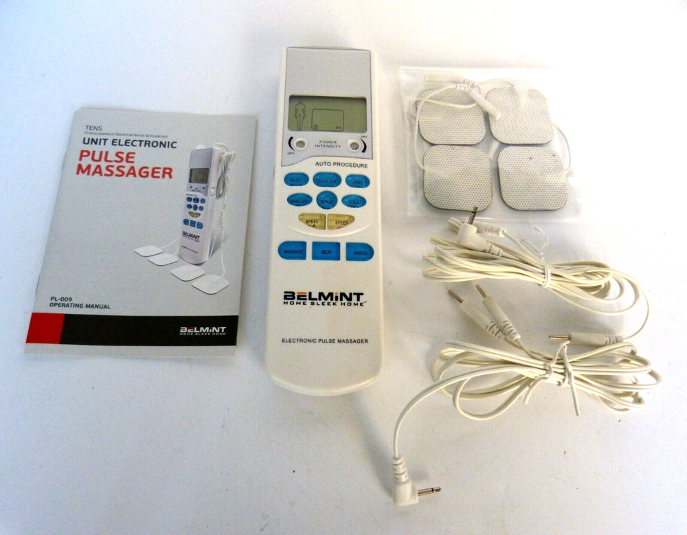 Belmint TENS Unit Electronic Pulse Massager Model 129F EUC