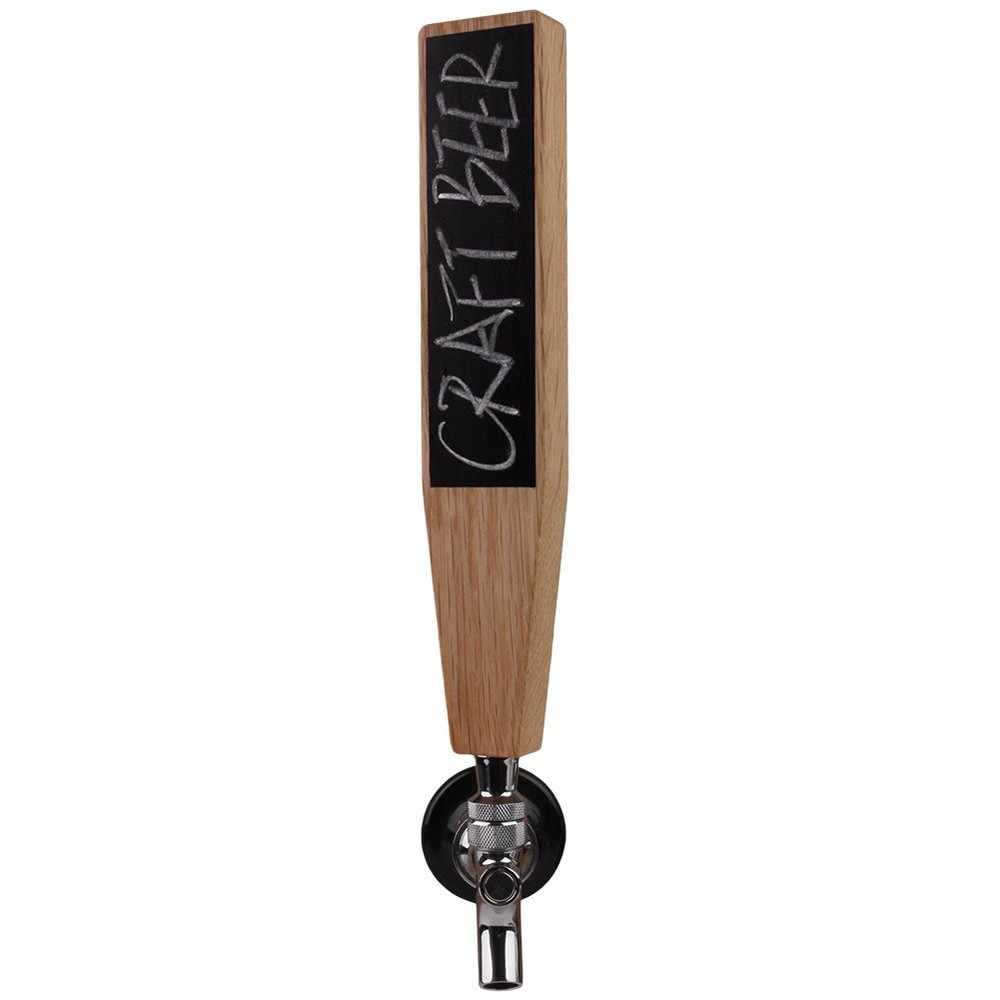 Large Wooden Chalkboard Kegerator Tap Handles, Oak DIY Craft Beer Tap Handles...