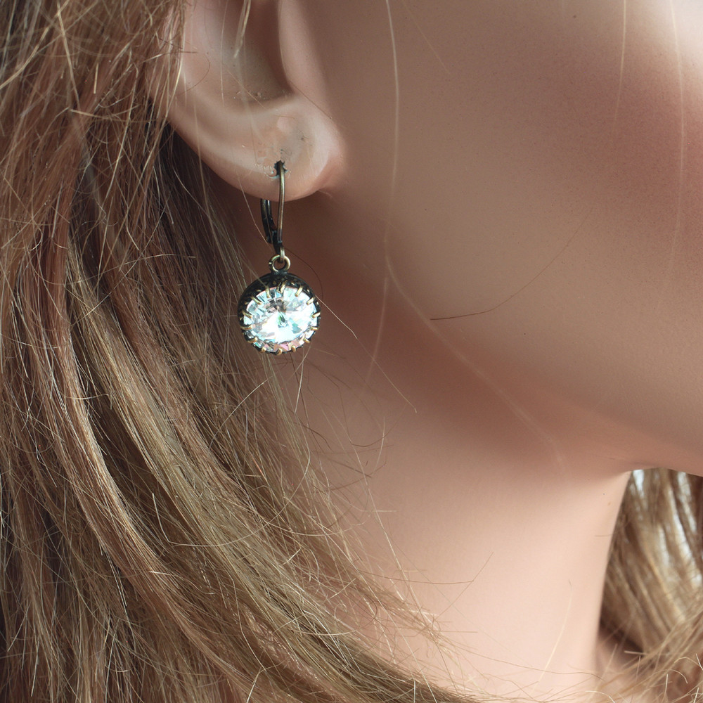 Small Aurora Crystals Dangle Earrings