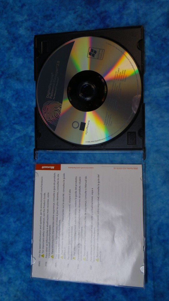 Microsoft Fingerprint Reader USB Port PC Computer Security Model 1033 Windows