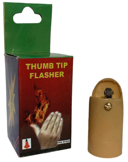 THUMB TIP FLASHER Magic Fire Stage Finger Effects Prop Flint Striker Flash Hand