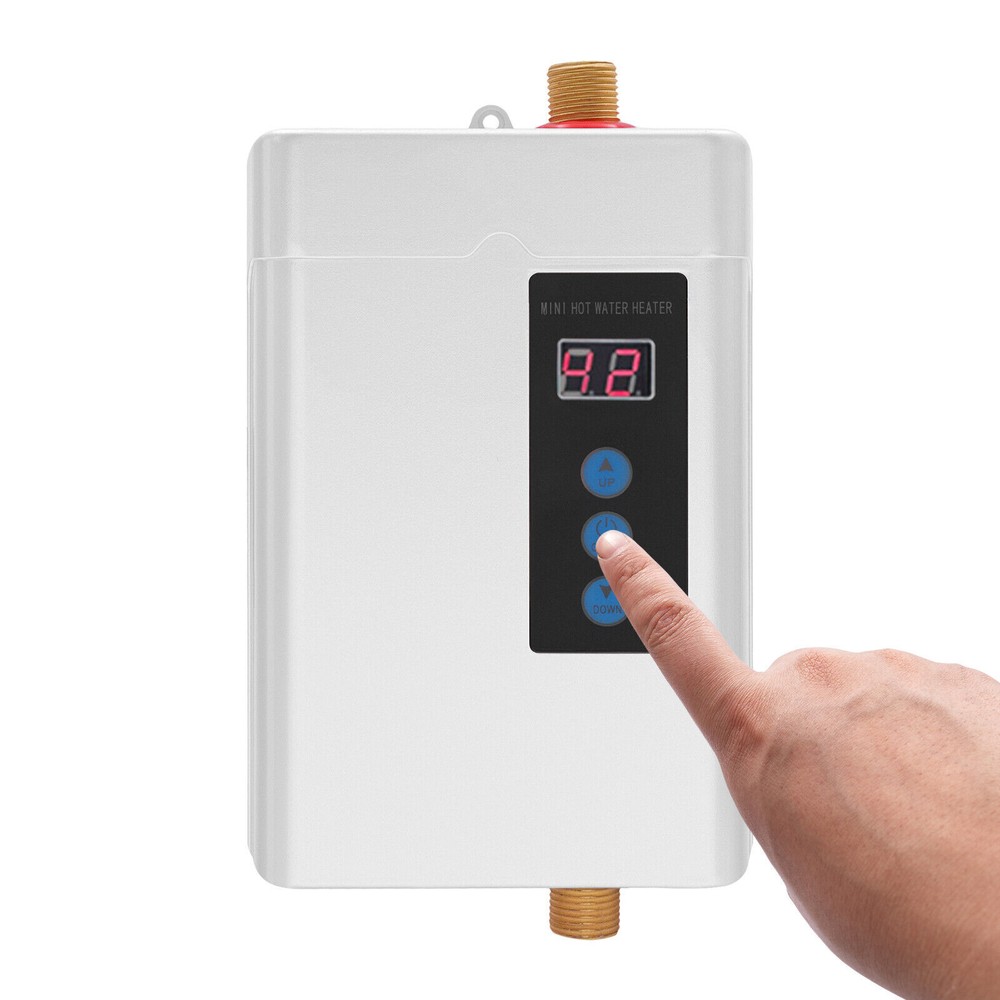 4000w Electric Tankless Instant Hot Water Heater Shower Kitchen + Remote