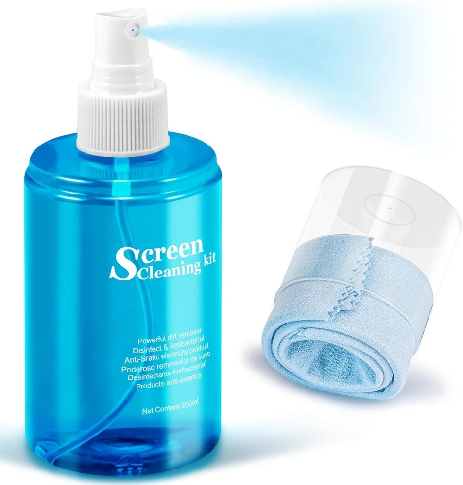 Screen CD Cleaner Solution Spray Compact Disc CD-DVD Cleaning Fluid 1 Pack, Blue