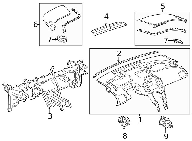 Genuine GM Instrument Panel Tie Bar 22781690
