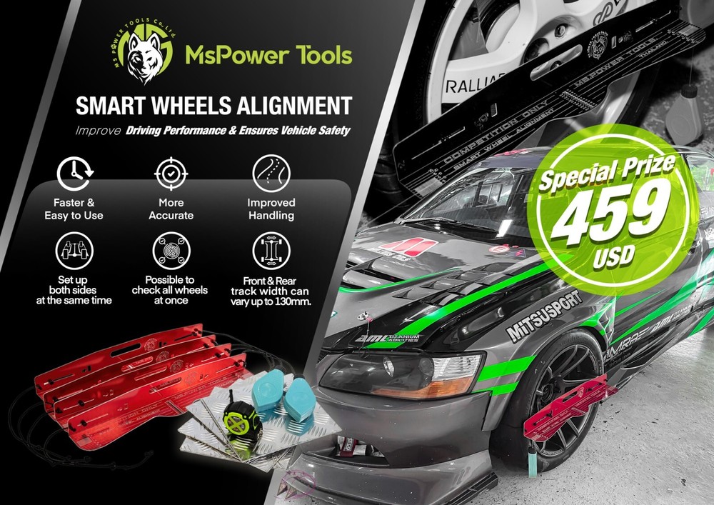 Ms Smart Wheels Alignment tools. (SET A : without Laser equipment)