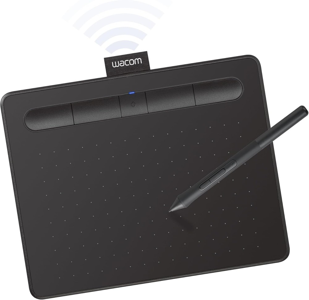 Wacom Intuos Bluetooth Graphics Drawing Tablet, 4 Customizable ExpressKey