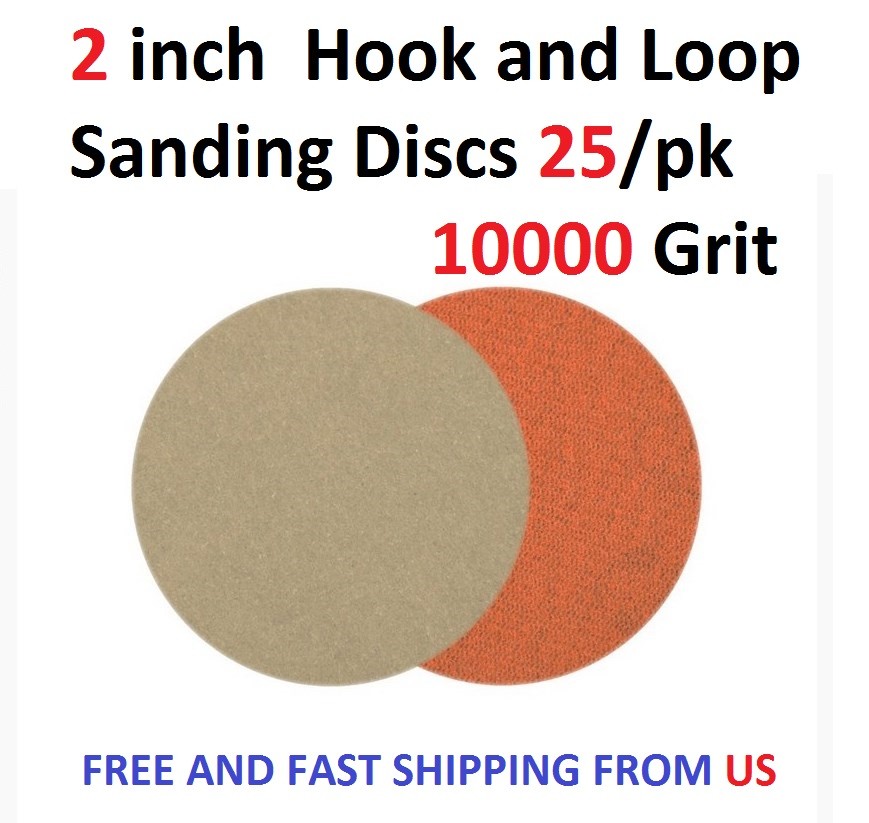 2 inch  Hook and Loop Sanding Discs 25/pk 10000 Grit