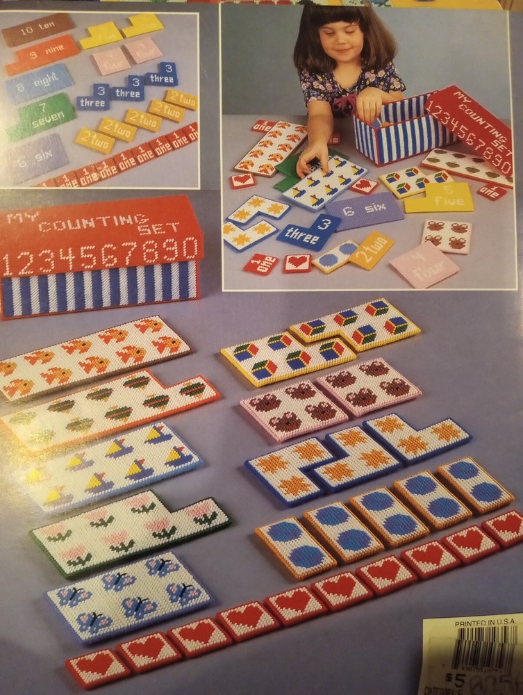 Learning Educational Math Patterns Plastic Canvas Pattern Booklet