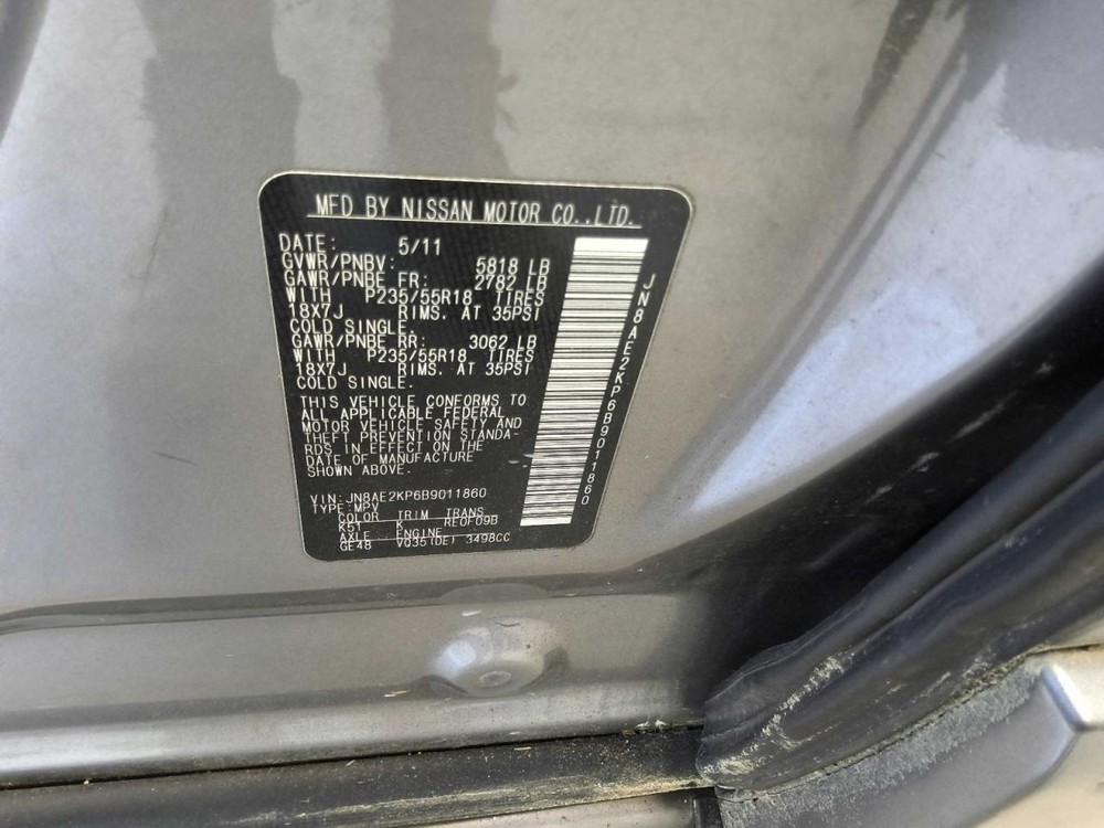 QUEST 2011 Seat Belt Rear 757533