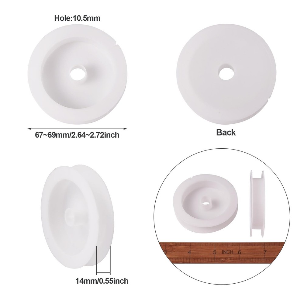 50Pcs Empty Plastic Wire Spools 2.64" in Diameter Thread Bobbins for Beading ...