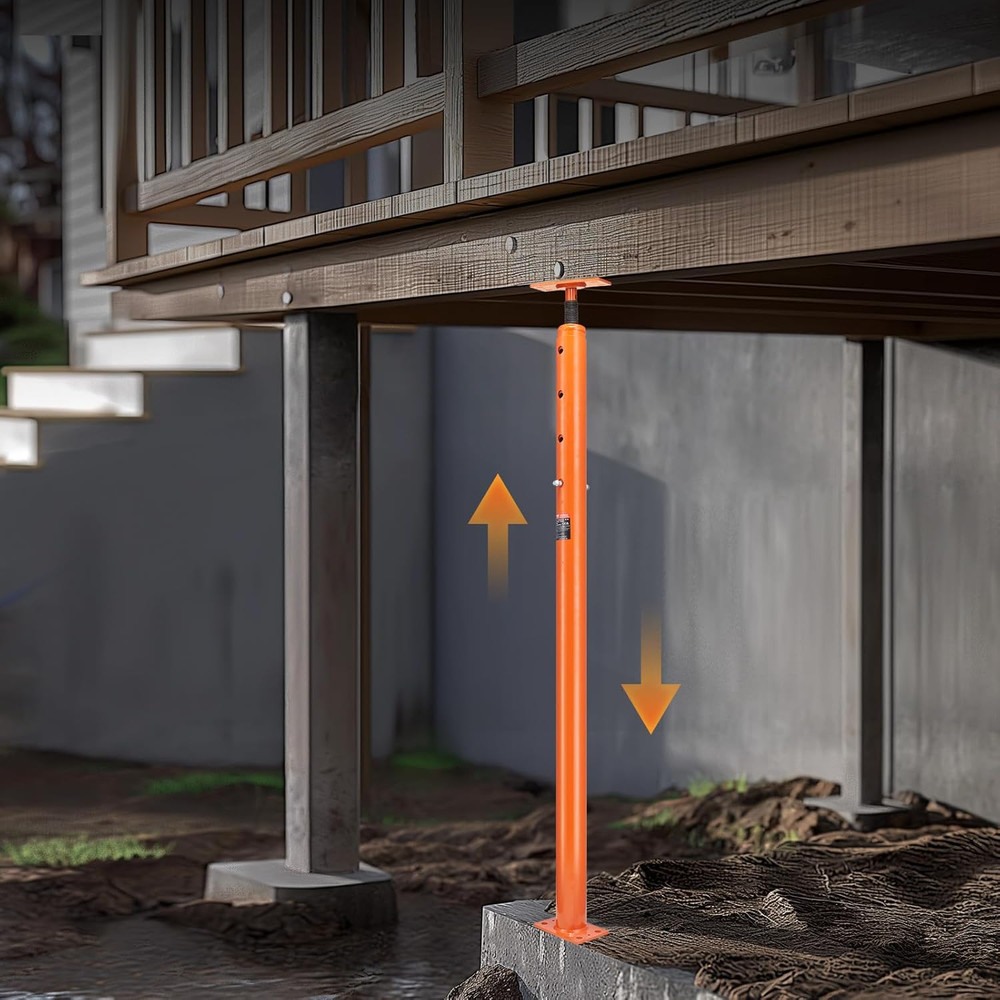 House Floor Jack, 53"-93" Height Range, 18000 Lbs Max Load Capacity, Adjustable