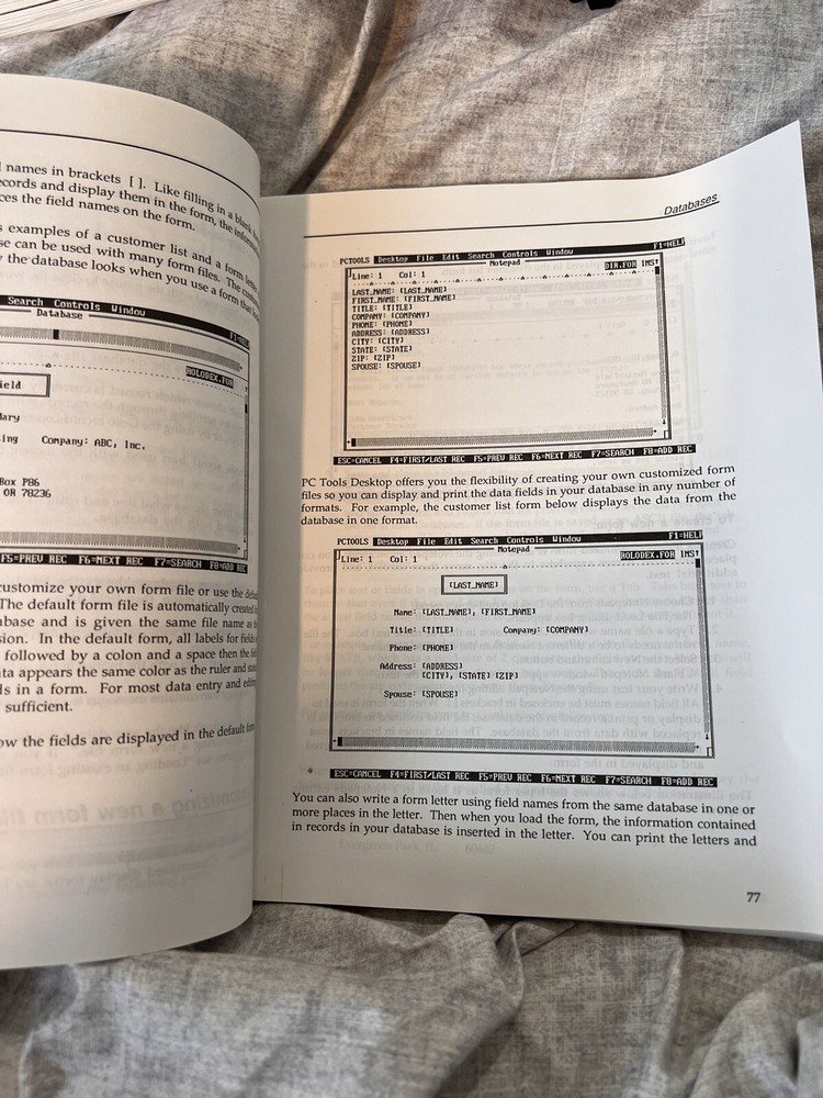 PC tools desktop Manager central Point Software IBM Book 1989