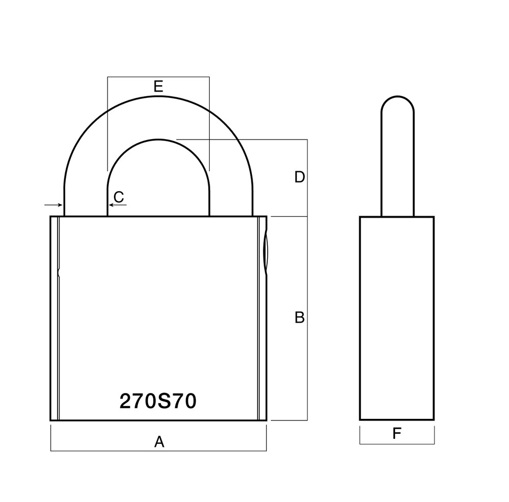 Lockwood 270S70/125 High Security Padlock