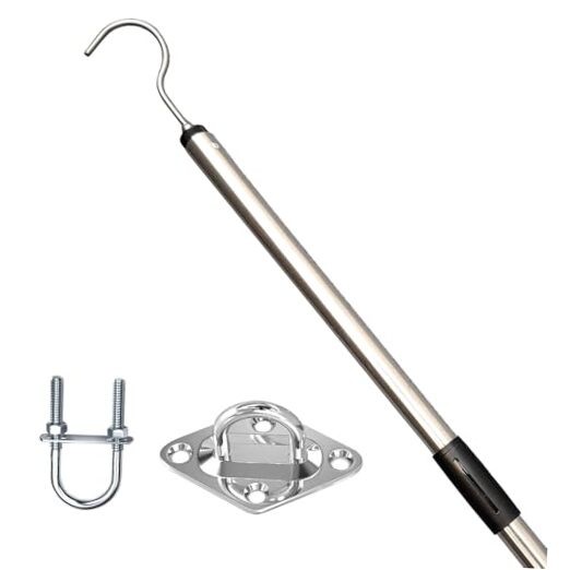 Attic Pull Down Hook System Kit, Heavy Duty Ladder Door Stairs Puller Rod Pole
