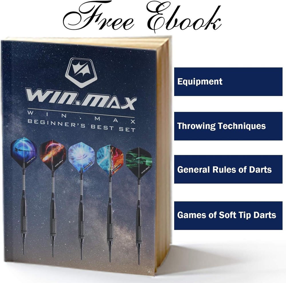 Durable Soft Tip Darts - 12-Piece Set with 100 Tips & Unique Flight Designs