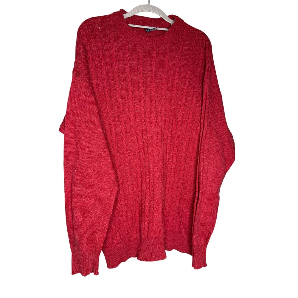 Shetland red wool sweater