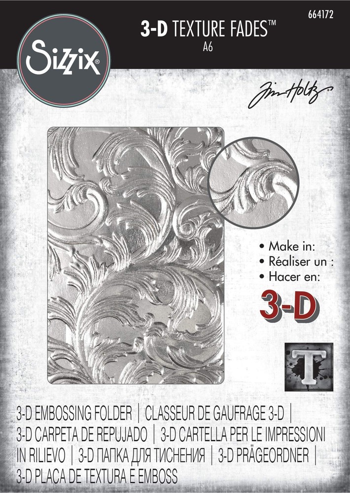 3-D Texture Fades Embossing Folder Multi Color