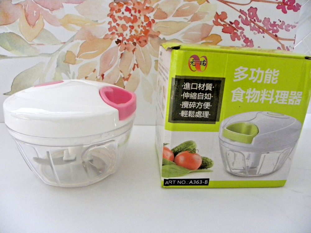 Multi-Functional Food Chopper Vegetable Fruit Slicer/ Dicer 16OZ Container NEW
