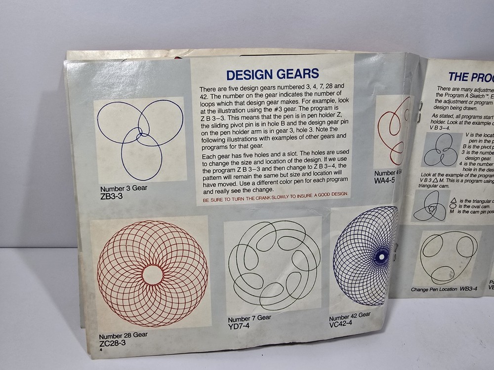 Ohio Art Program A Sketch Design Machine Instruction Booklet