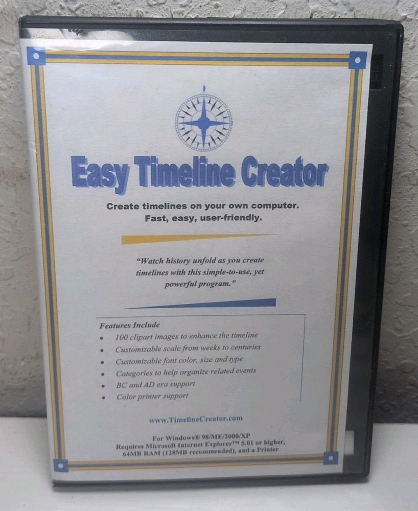 Easy Timeline Creator-Create Timelines On Your Own Windows PC CD ROM B221