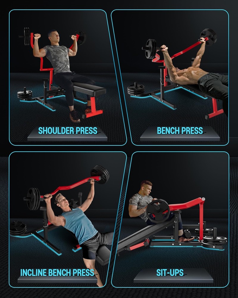 Multi-Functional Chest & Shoulder Press Machine 450LBS Bench Press Machine Gym