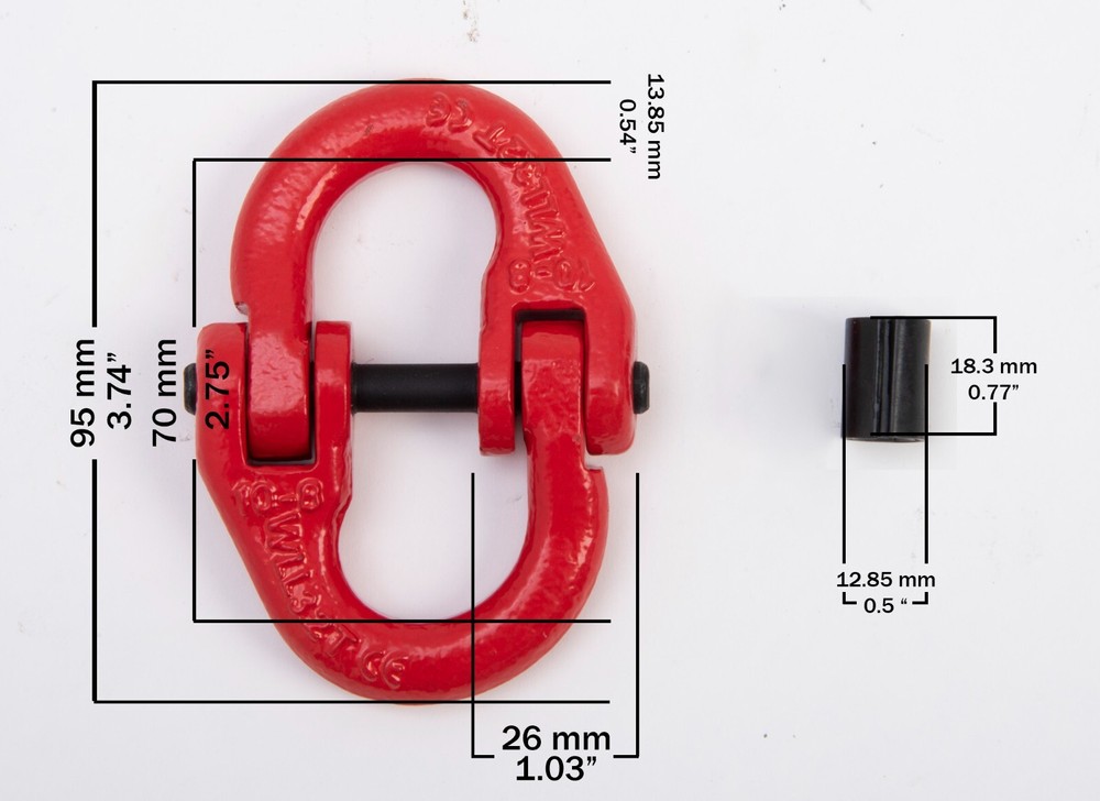 10xChain Coupling Link 3/8" G80 grade 80 Hammer Lock Connector 7100lb Hammerlink