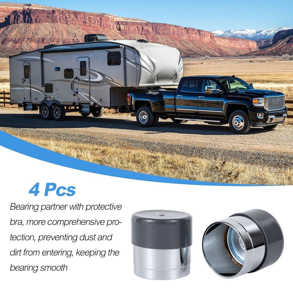 Buddy Bearing Protectors 1.98" with Cap & Bras – Grease Trailer Wheel Hub Set