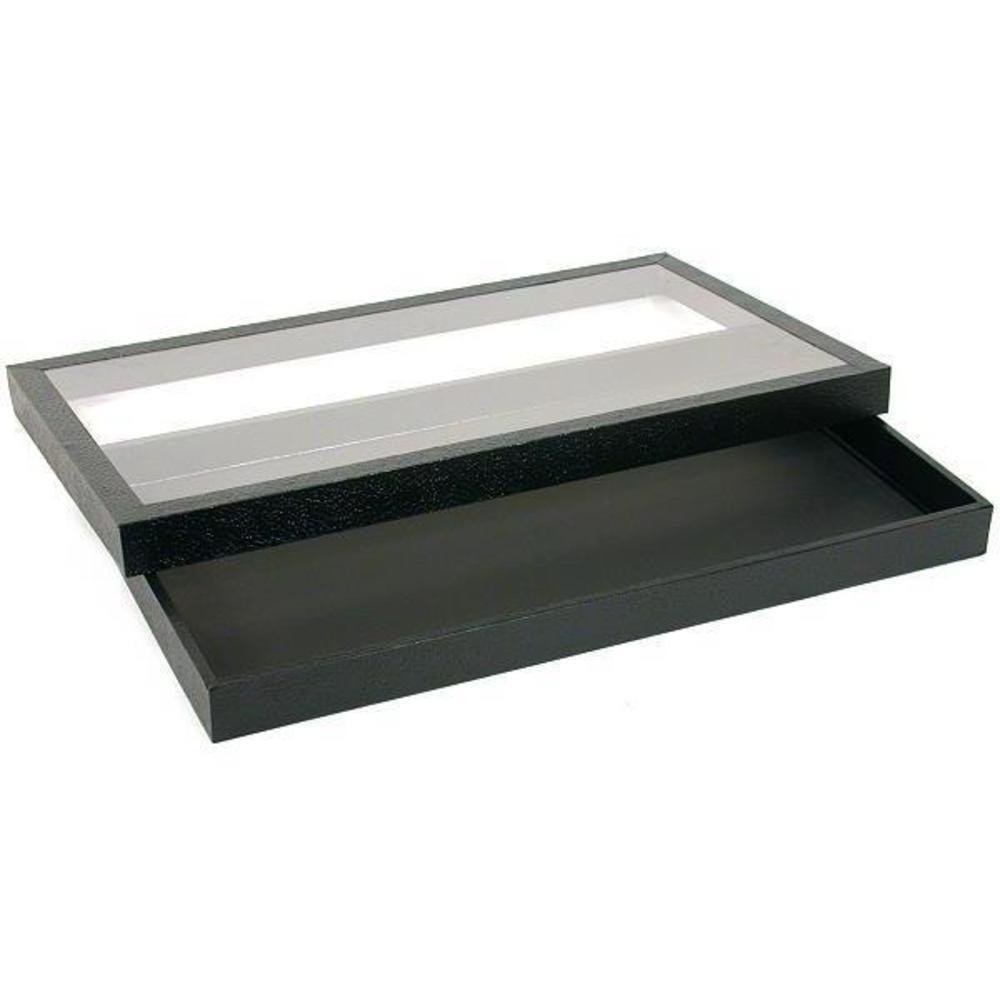 45 Pair Black Earring Display & Acrylic Lid Tray
