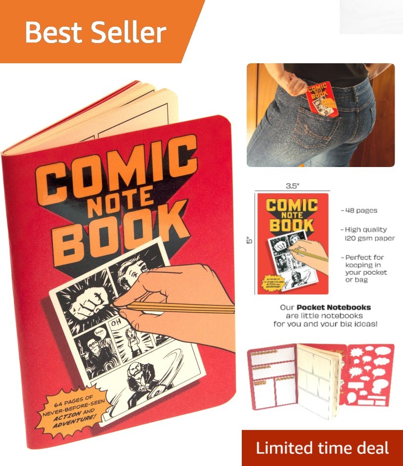 Passport-Sized Comic Book Notebook: 48 Blank Panels for Your Imagination