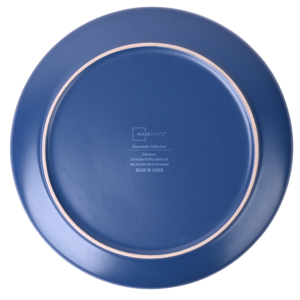 Mainstays Alessandra 12-Piece Stoneware Dinnerware Set Blue