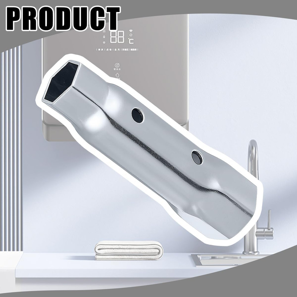 RV Water Heater Element Wrench Socket, 1-1/16 in X 1-1/2 in X 6 in Dual Hex Anod