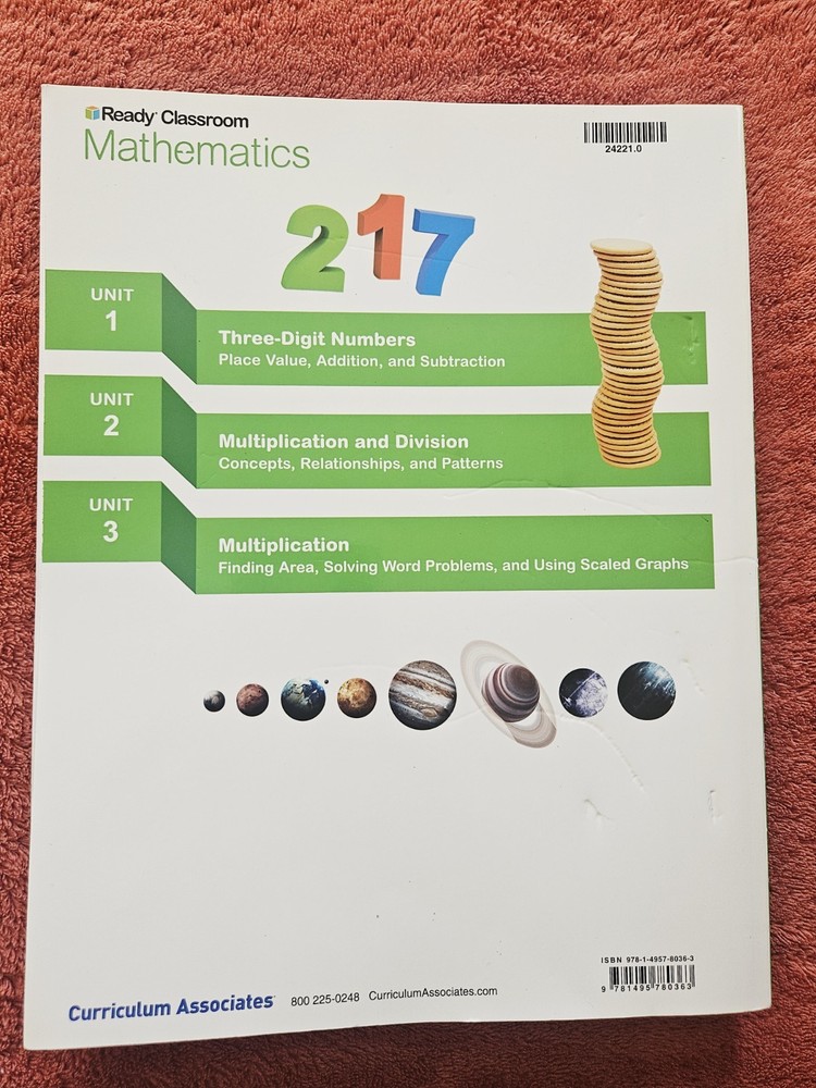 Ready Classroom Mathematics Grade 3 Volume 1 Unused