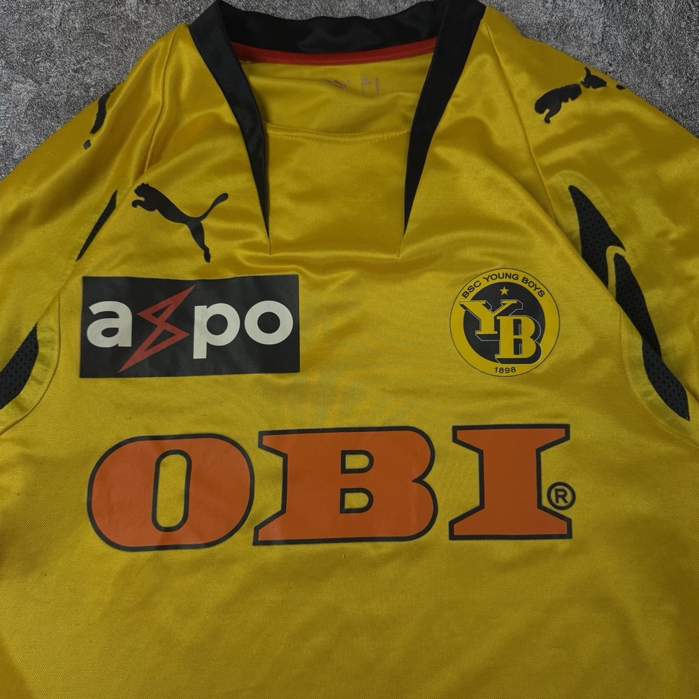 Puma BSC Young Boys 2000s Home Jersey / OBI Sponsor Patch